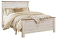 Willowton Queen Panel Bed with Mirrored Dresser and 2 Nightstands