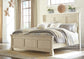 Bolanburg California King Panel Bed with Mirrored Dresser